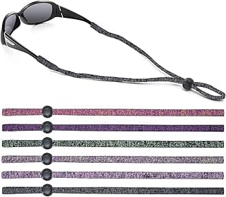 SHINKODA 6-Pack Glasses Strap - Universal Eyeglass Lanyard - Eyewear Retainer Cord for Reading, Safety, Sports & Sunglasses