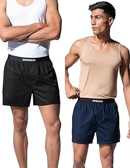 DAMENSCHRegular Fit Solid 100% Soft & Durable Cotton Boxer Shorts Anti-Bacterial Moisture Wicking Microfibre Ultra-Light Inner Boxer Shorts for Men - Colombo Blue, Cape Black - M