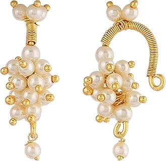 VAMA FASHIONS Traditional Maharashtrian Style Clip on Pressing Bugdi Upper Earring Ear Cuff For Women & Girls