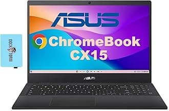 ASUS CX15 Everyday Value Chromebook 15.6" FHD Display (Intel Celeron N4500, Intel UHD Graphics, 8GB LPDDR4, 192GB Storage (64GB SSD + 128GB Micro SD Card), WiFi 6, Webcam, BT 5.2, Chrome OS) (Renewed)