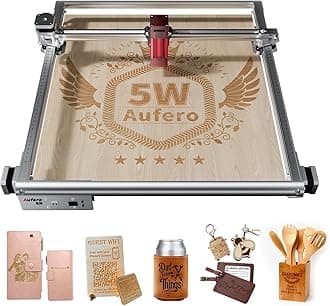 Aufero Laser 2 Laser Engraver, 5W Diode Short Focus Laser Engraver, Laser Engraving Machine for Wood/Leather, 15.7x15.7 inch Engraving Area, Beginner-Friendly Laser Engraving Machine