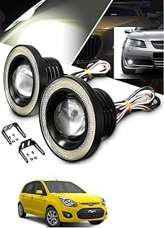 AUTOADDICT Car LED Fog Lights White Angel Lights Eye Ring For Ford Figo Old (2010-2015)