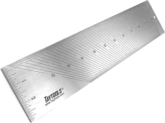TaytoolsBevel Setting Gauge for Use with Sliding Bevel Gauge Size Stainless Steel 0-50 Degrees in 1/4 degrees Increments Center Finding Ruler Depth End Graduations