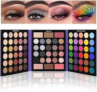 UCANBE Make Up Palette 86 Colours: Matte Shimmering Eyeshadow Palette Set, Highlight, Bronze Powder, Powder Blusher, Durable High Colour Rendering (02)