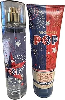Bath and Body Fine Fragrance Mist Firecracker Pop Gift Set Bundle 8oz Fragrance Mist & Body Cream