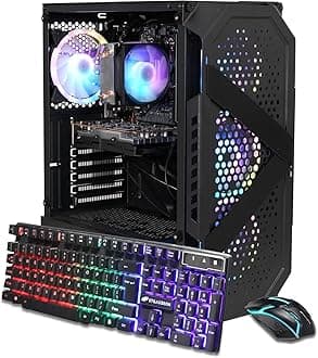 Gaming PC Desktop Computer, Intel Core i7 up to 3.9G, GeForce RTX 3060 12G, 32GB RAM, 1TB SSD, WiFi 6, BT 5.0, RGB Fan x 4, Windows 11 Home