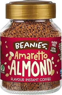 Beanies | Instant Flavoured Coffee | Amaretto Almond|Low Calorie, Sugar Free | 50 g | Pack of 1