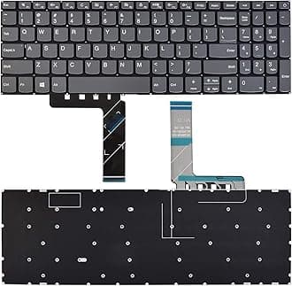 Replacement Keyboard Compatible with Lenovo V145-15AST V320-17isk V320-17ikb.IdeaPad 130-15AST 320-15ABR 320-15AST 320-15IAP 320-17AST 320-17ISK 330-15AST US Layout Grey No Frame
