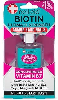 Nail-Aid Biotin Ultimate Strength - Nail Treatment & Strengthener - Clear, 0.55 Fl Oz (08873)