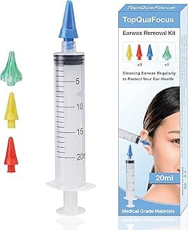 TopQuaFocus Ear Wax Removal Ear Cleaning Kit Cleaner Irrigation Flusher Tool Good Silicone Nozzle Reusable Household Universal Cleaning Kit