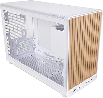 Lian Li A3-mATX PC Case - Glass Edition - Micro ATX Case - Supports 360mm AIO Cooler & 415mm GPU - Wood Front Panel & Side Tempered Glass Panel - No Fans Included - White (A3W-WDG)