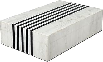 Handicrafts Home Handmade Mono Collection Decorative Jewelry Box Organizer – Keepsakes, Trinkets, and Home Decor – Antique Coffee Table Storage, Memory Box, Farmhouse Style Decor Sprint, 10x6x2.5