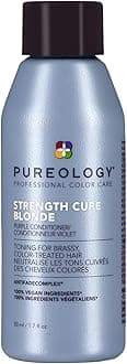 Strength Cure Blonde Purple Conditioner - For Blonde & Lightened Color-Treated Hair, Strengthens Hair & Fights Brass, Sulfate-Free & Vegan