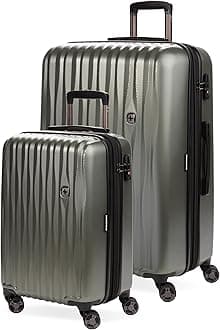 SwissGear 7272 Energie Expandable Hardside Luggage with Spinner Wheels and TSA Lock, Gunmetal, 2-Piece Set (19/27)