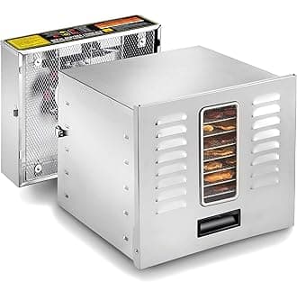 STX INTERNATIONAL Dehydra STX-DEH-1200W-XLS 10 Tray Stainless Steel Digital Food Dehydrator 1200W