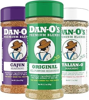 Seasoning - Cooking and Grilling Anything - Meat, Vegetables, Snacks, Popcorn Seasoning - Small Jar, 3 Pack, Original, Cajun & Italian-O