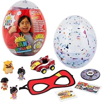 RYAN'S WORLD The Movie Mega Microverse Egg, Discover 8 Exciting Mystery Toys Inside, Official Toys for Boys & Girls 3+, Exclusive Blind Box Figures, 8Pcs