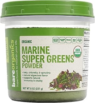 BareOrganics Marine Greens Powder, 8oz