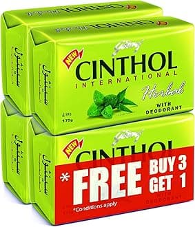 Herbal Bath Soap – 99.9% Germ Protection, 175g (Pack of 4)