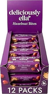 Deliciously Ella - Hazelnut Nut Butter Balls, Gluten-Free, Vegan Friendly, Healthy Snack, 36g (12 packs)