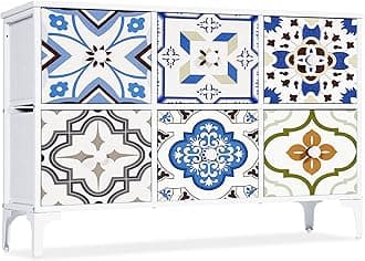 LYNCOHOMEChest of Drawers, Bedroom Storage, TV Standtable with Deep and Large Drawer, 6 Drawers Wide Dresser for Living room, Kid's room, Closet