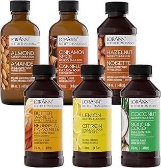 Lorann Oils Variety Bakery Emulsion: Multiple Flavors, Perfect for Enhancing Baking Variety in Cakes, Cookies & Desserts, Gluten-Free, Keto-Friendly, Baking Essential for Your Kitchen, 4oz per Bottle