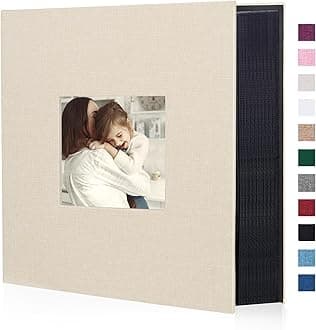 Artmag Fabric Photo Album 4x6 600 Large Capacity for Family Wedding Anniversary Linen Album Holds 600 Horizontal and Vertical Photos (600 Pockets, Beige)