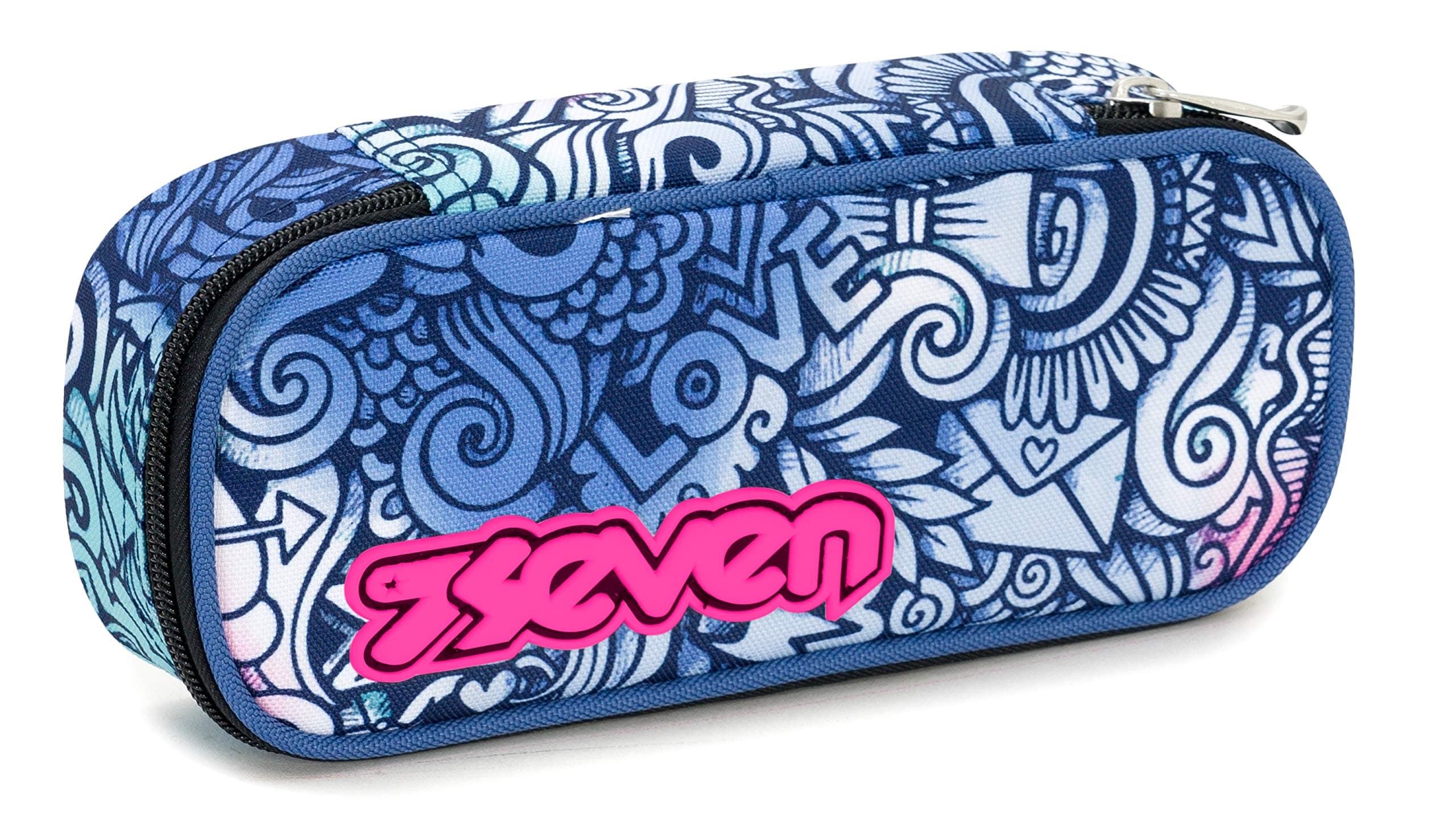 Seven Bust.Round Plus Seven Pinkshade Pencil Cases 23 Centimeters 0.5 Blue (Blue Navy)