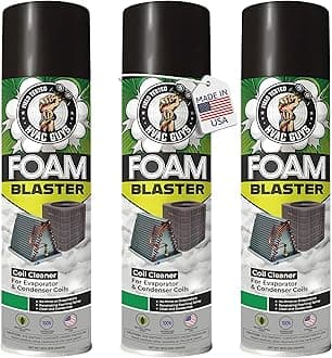 Foam Blaster AC Coil Cleaner for AC Unit 3-Pack | No Rinse Formula for Evaporators & Condensers | Neutral Citrus Scent