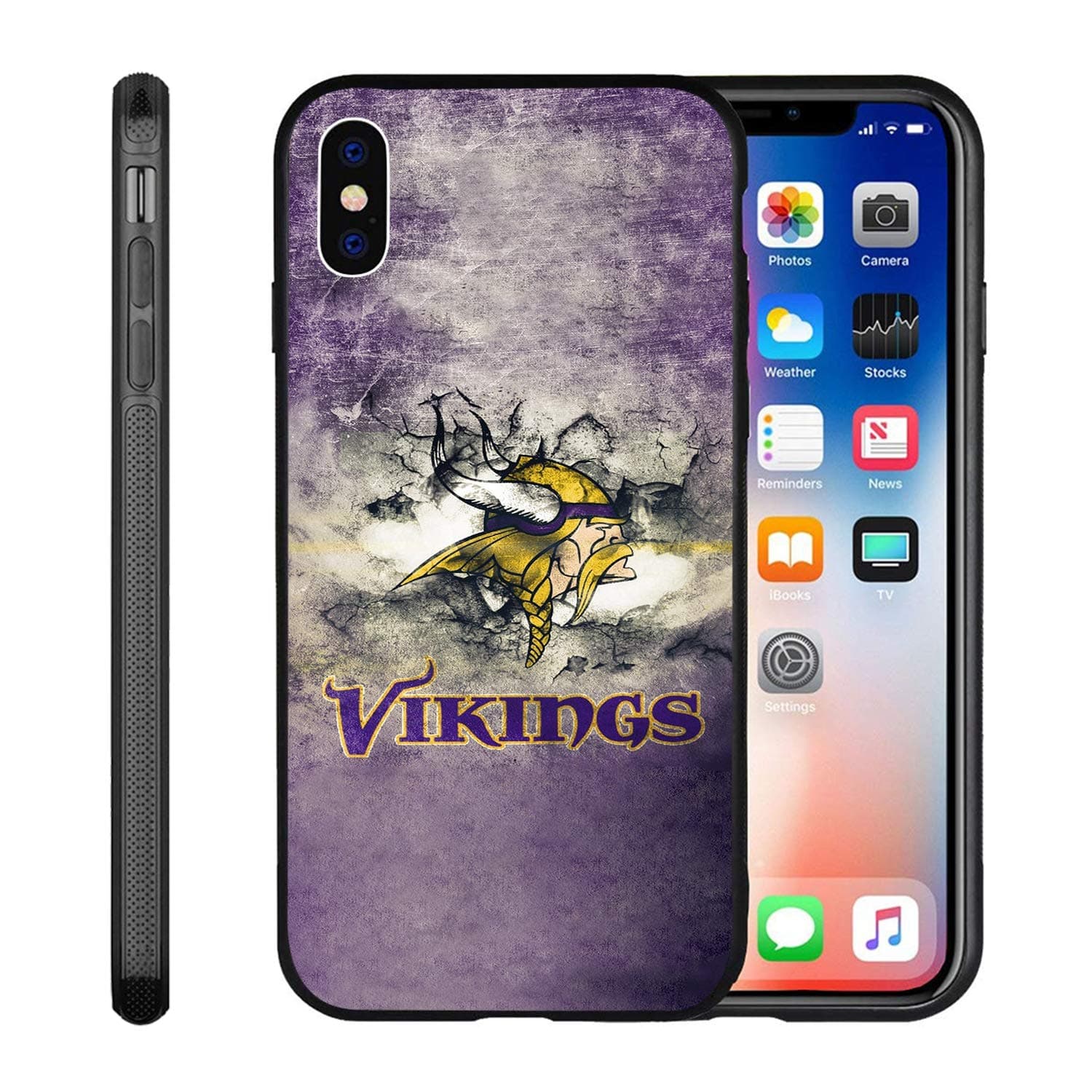 Custom Phone Case for iPhone 12 Pro Max Viking Flexible Slim Soft TPU Minnesota Phone Case Scratch-Resistant Shockproof Protective Anti-Slip Back Cover