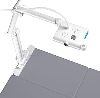 OKIOLABS T USB Document Camera 11" x 17" for Teachers and Classroom, Work from Home, Online Teaching, Video Calling, Doc Camera for Mac PC Chromebook, Stop Motion Time Lapse, QHD 1944p
