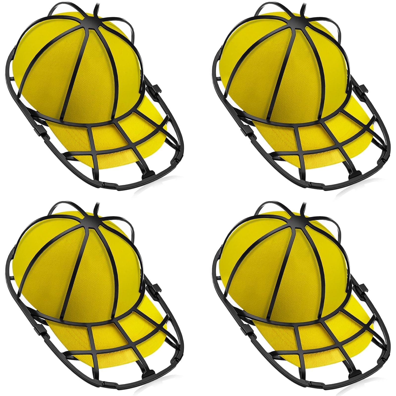 Coopache 4 Pack Hat Washer for Baseball Cap Washer Cage for Washing Machine,Ball Cap Washing Frame Hat Cleaner Holder Protector for Dishwasher