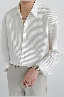 Men's Formal Button Down Shirt – Slim Fit Polycotton Shirt's for Men | Textured Full Sleeve| Business & Meeting Ready (Available in Plus Size and Combo Pack of 2)