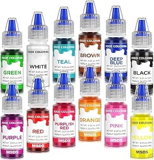 6 ml 12 Food Coloring