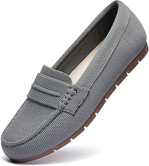 Loafers for Women Comfortable Dressy Casual Work Flats Lightweight & Breathable Slip On Walking Shoes Knit