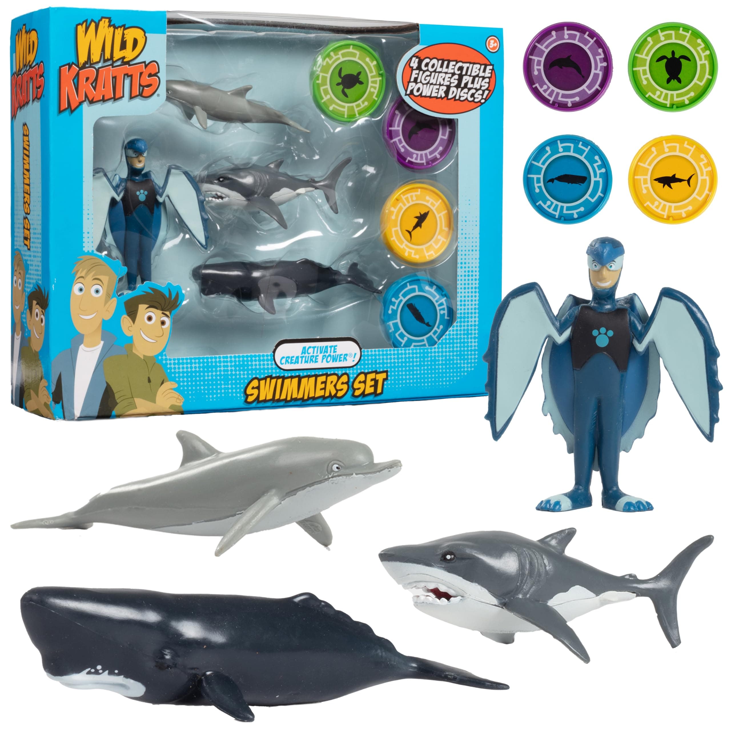 Wild Kratts - Activate Creature Power - 4-Pack Action Figure Set - Swimmers
