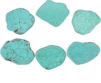COIRIS 10 Pcs Natural Turquoise Gemstone Big Irregular Shape Chips Stone Loose Beads for Jewelry Making(ZS-1134-XL)