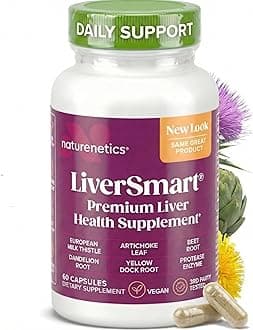Naturenetics Milk Thistle Liver Cleanse & Support Supplement, 60 Capsules - 80% Silymarin Extract with Artichoke & Dandelion, Supports Liver Enzymes, Energy, & Digestion - Vegan, Gluten-Free