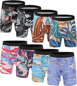 Men's Underwear Boxer Briefs Bamboo Viscose Trunks Soft Comfortable Multipack