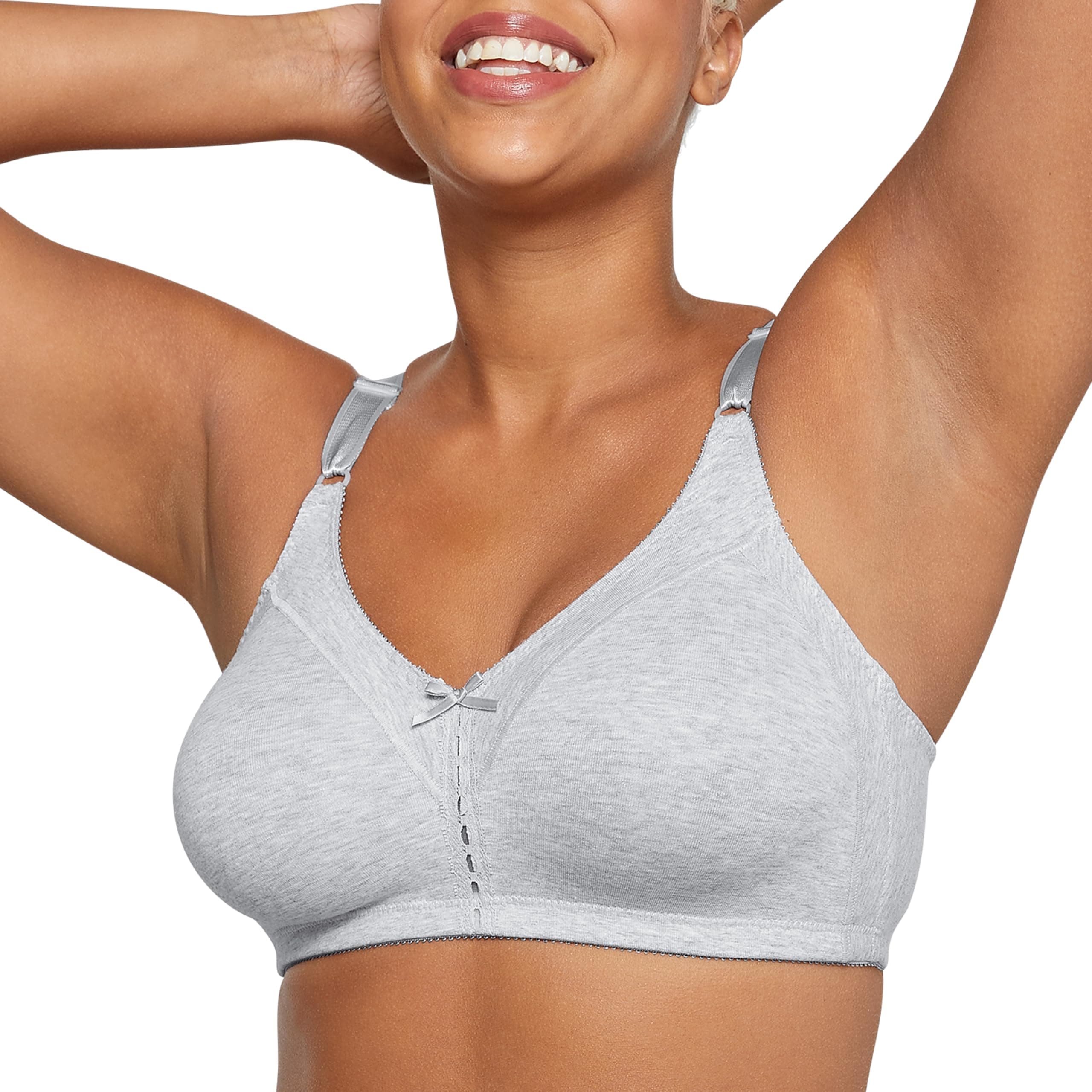 Bali Women's Double Support Wireless Bra, Full-Coverage Cotton T-Shirt Bra, Our Best Everyday Style