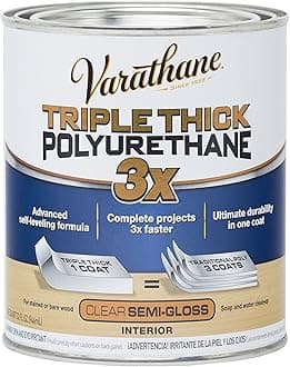 Rust-Oleum 284472 Varathane Triple Thick Polyurethane, Semi-Gloss
