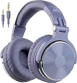 OneOdio Wired Over Ear Headphones Studio Monitor & Mixing DJ Stereo Headsets with 50mm Neodymium Drivers and 1/4 to 3.5mm Jack for AMP Computer Recording Podcast Keyboard Guitar Laptop - Light Blue