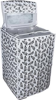 Classic® Top Load Washing Machine Cover Suitable for LG 8 Kg, 8.5 Kg, 9 Kg, 9.5 Kg, 10 Kg (63cmsX63cmsX93cms, Black & White)