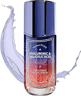 Hyaluronic Acid Facial Serum - Anti-Aging, Deep Hydration, Smooths & Cleanses - Salicylic Acid for Pore Cleansing - Dermatologist Tested, Korean Skin Care - 1.69 FL.OZ.