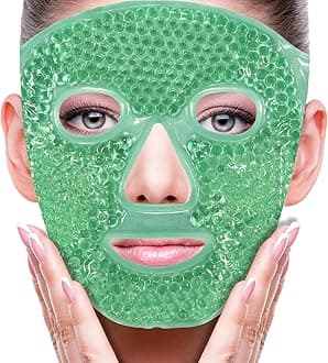 ZNÖCUETÖD Face Ice Mask Facial Ice Packs Gel Hot Cold Compress for Post Oral, Dental, Nose,Facelift Plastic Cosmetic & Laser Surgery Recovery Puffiness Swelling Dark Circles & Headaches Gift for Women