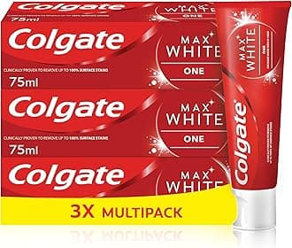 Max White One Toothpaste 3 X 75ml - Teeth Whitening Toothpaste - Clinically Proven Formula - Removes up to 100% of Surface Stains - Contains Whitening Accelerators - 1 Shade Whiter in 1 Week