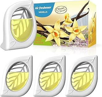 Air Freshener for Home, 4 Pack, Vanilla, Odor Eliminator for Small Area Closets Bathroom Pets Strong Odor, Up to 120 Days