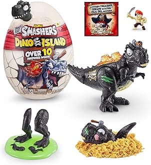 Smashers Dino Island Surprise Mini Egg Age 3+, T-Rex, Dinosaur Collectible Toy, Explorer's Kit, Dinosaur Slime (T-Rex)
