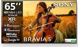 164 cm (65 inches) BRAVIA 5 Series 4K Ultra HD Smart Mini LED Google TV K-65XR55A