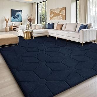 Sour Lemon Rugs Living Room 240x300,3D NavyBlue Area Rugs for Bedroom,Extra Large Rugs for living room,Machine Washable Anti Slip Short Pile Rug Carpets Mat for Kids Room Bedroom